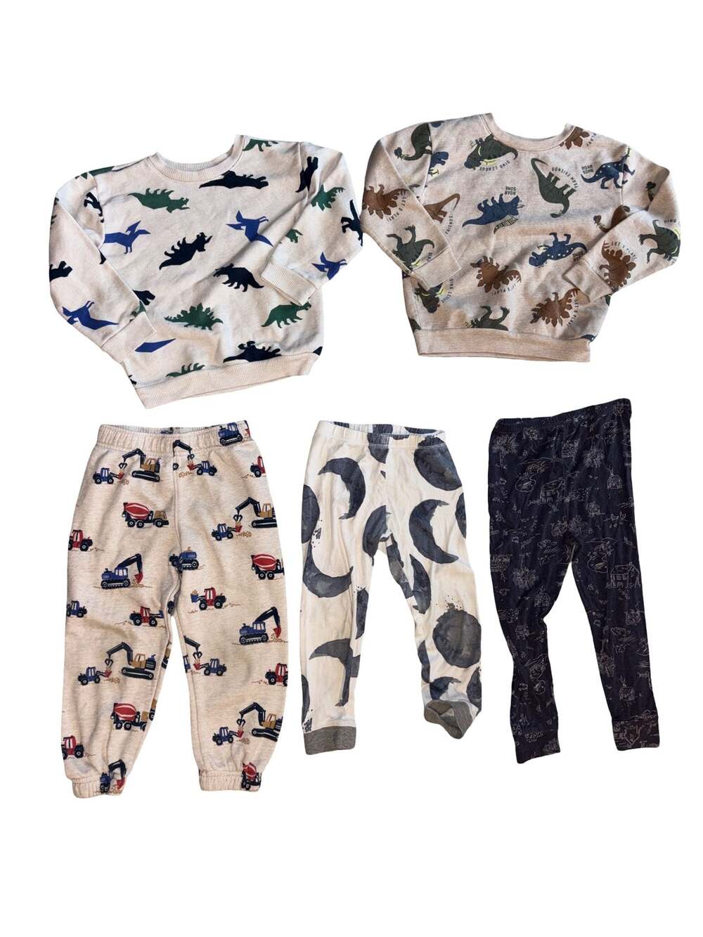 Toddler Boys 3T 5 Piece Clothing Lot Garanimals Burt’s Bees Dinosaurs Trucks